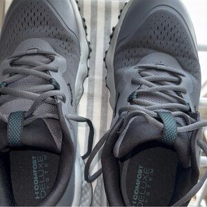 Under Armour  Gray Athletic Sneakers with Teal Accent like new